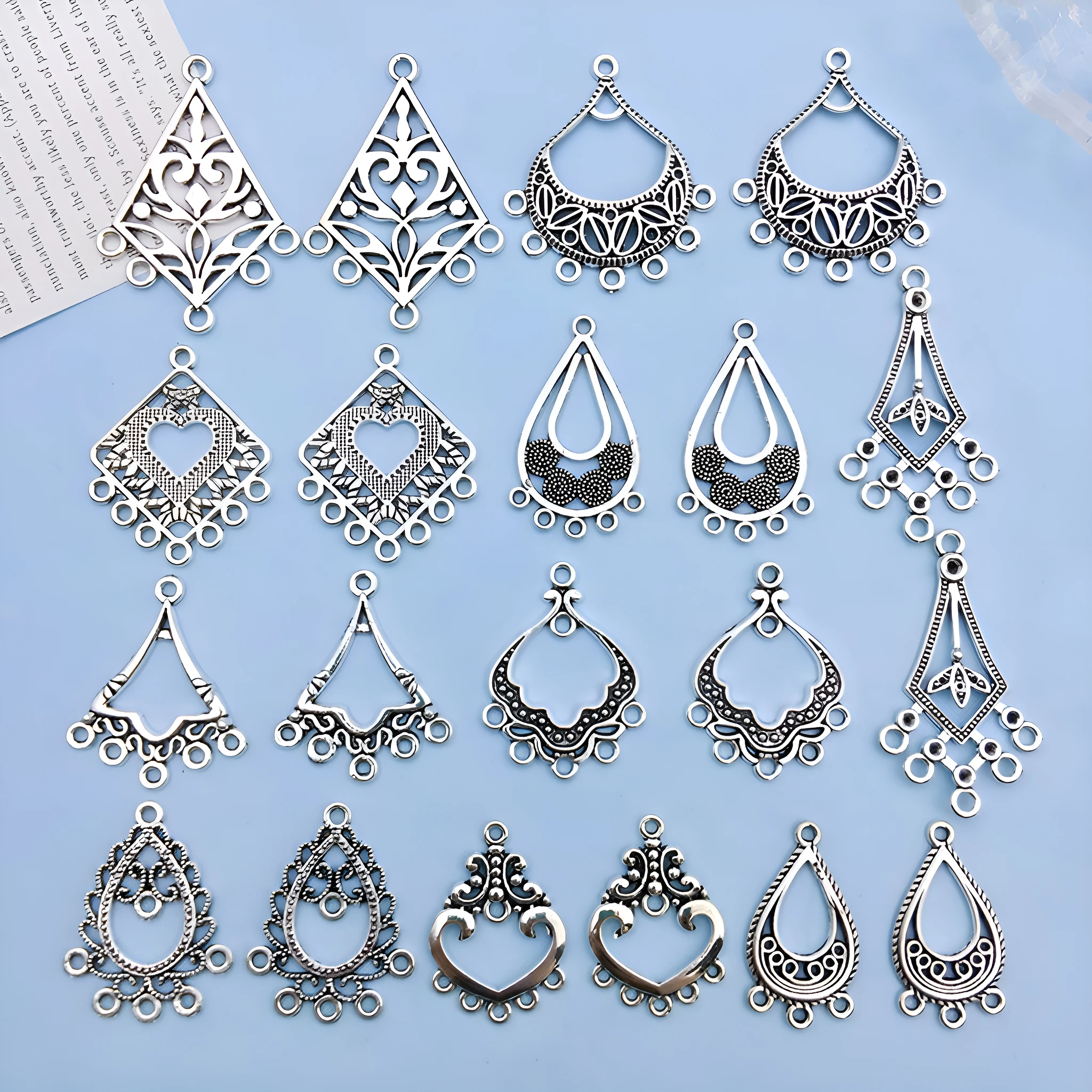

Mix 20pcs alloy earring pendant set DIY jewelry making back to school fashion bracelet necklace pendant accessories.