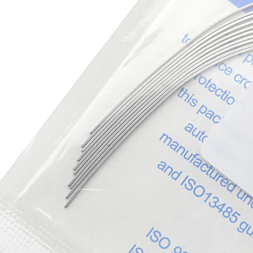 5 Packungen AZDENT Dental Kieferorthopädische Niti-Wärme-wärmeaktivierte Bogendrähte, rund, rechteckig, eiförmige Form, 10 Stück/Packung, Zahnmedizin – Detail 6