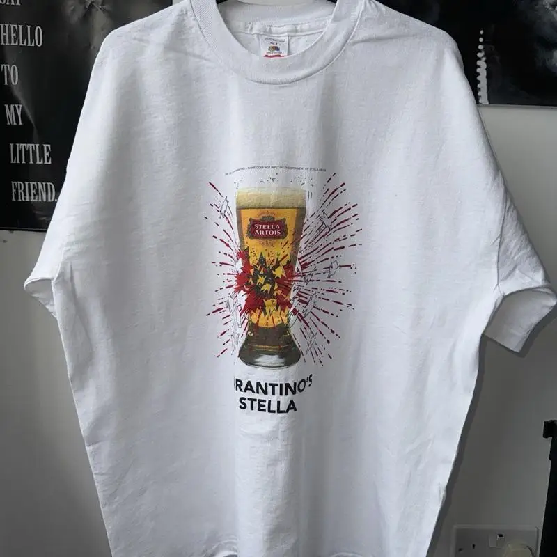 tarantinos-stella-homens-Aos-xl-camiseta-artois-vintage-90s