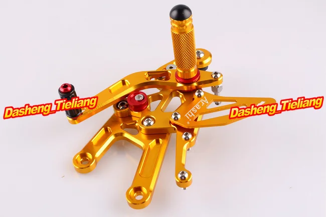 Gold CNC Rearset Rear Set Foot Pegs Rests Kit For Yamaha YZF R6 2006 2007 2008 2008 2009 2010 2011 2012 2013 2014 2015 2016