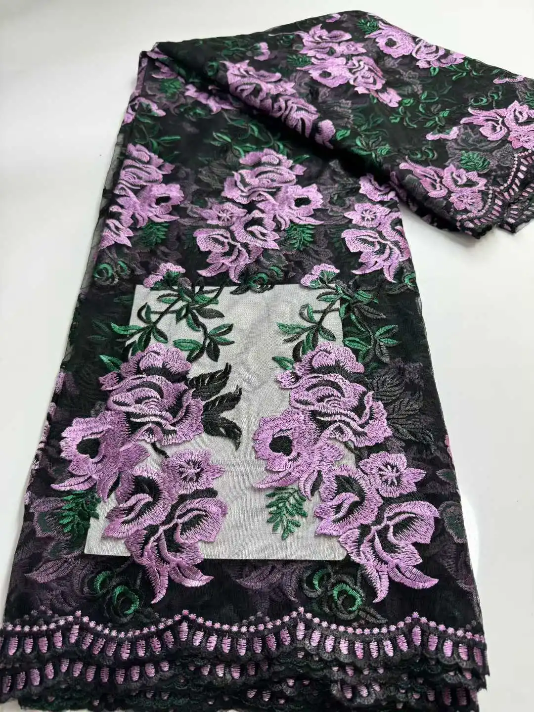 

Ткань из нигерийского мягкого сетчатого кружева с вышивкой, африканский французский тюль, модная роскошная ткань с цветочным узором для свадебных платьев, 5 ярдов