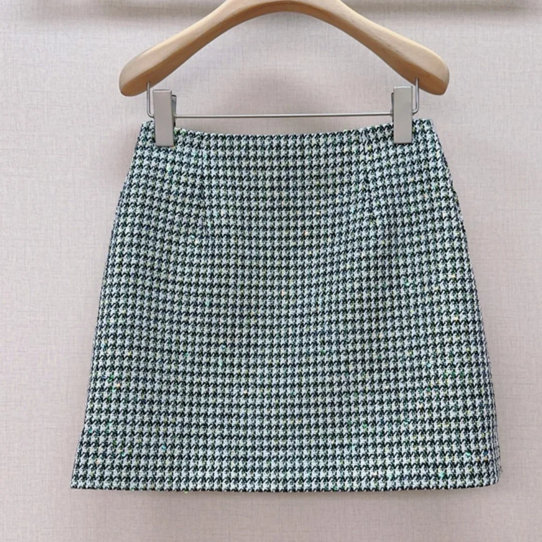 New Summer Women's Fashion Sequin Printed A-Line Skirt