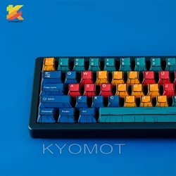 KYOMOT 144 Keys Painting Comic Style Keycaps Cherry Profile PBT Dye Anime Gameing Keycap for DIY MX Switches Mechanical Keyboard