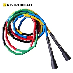 NEVERTOOLATE   128gram PE hard beads freestyle  BEADED JUMP ROPE 4.5mm thick thread core  SKIP SKIPPING  FITNESS  1 INCH