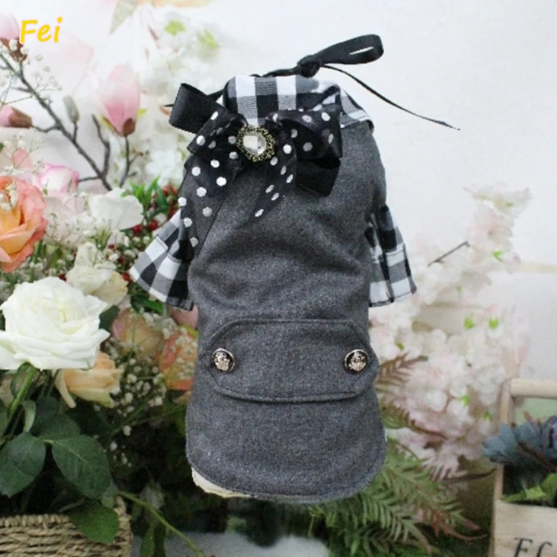 2Pcs Dog Tuxedo Vest And Coat Set Wedding Party Gentlemen Suit Pet Costume Winter Warm Outfit for Small to Medium Dogs like Bull