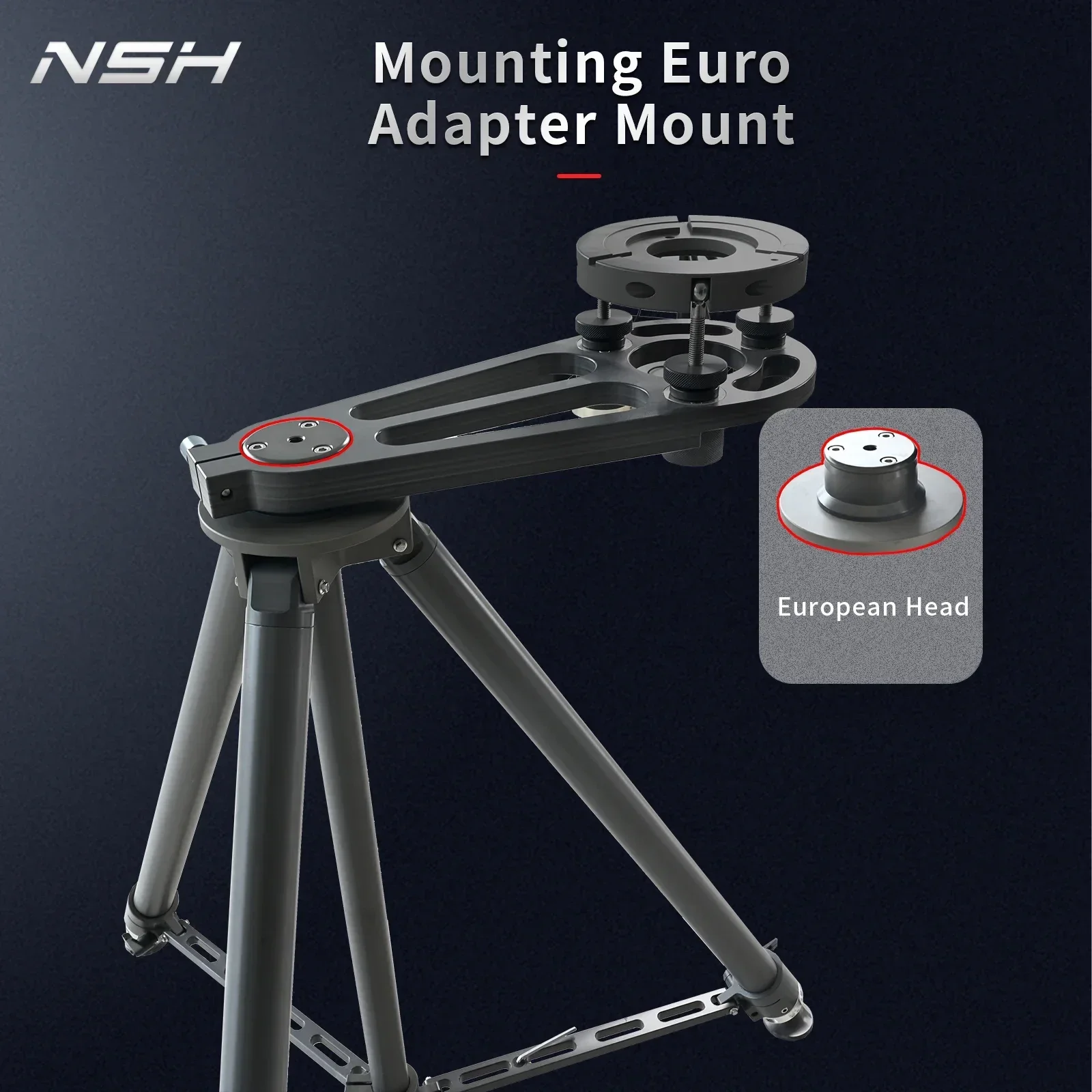 NSH 7" Off-Set Euro To Mitchell 3-Way Leveller Camera Accessories Dolly Bazooka Jibs Crane For Making Film - view 3