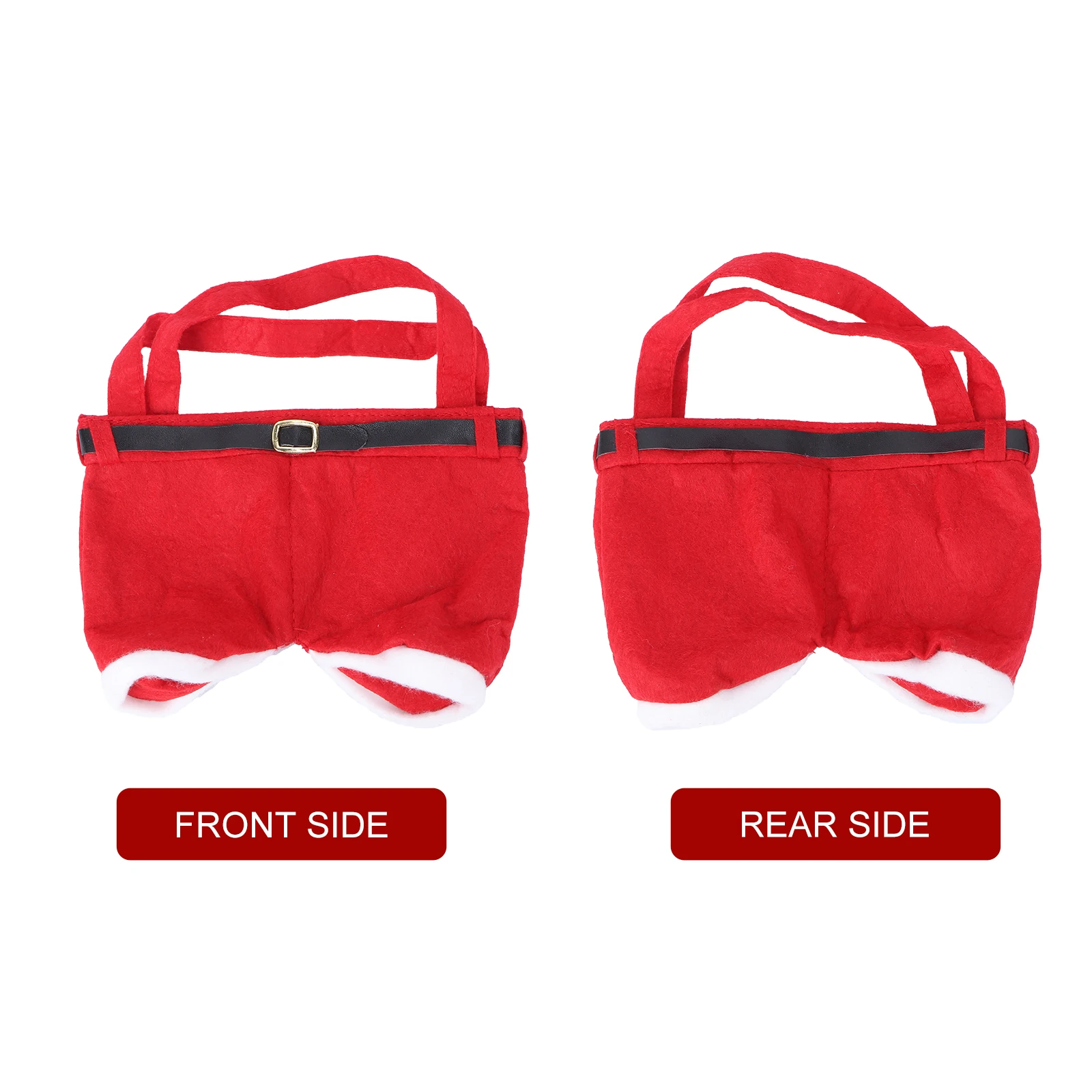 

4 Pcs Christmas Bag Reusable Felt Santa Claus Treat Gift Bags for Tree Decor Party Favor Holiday Season