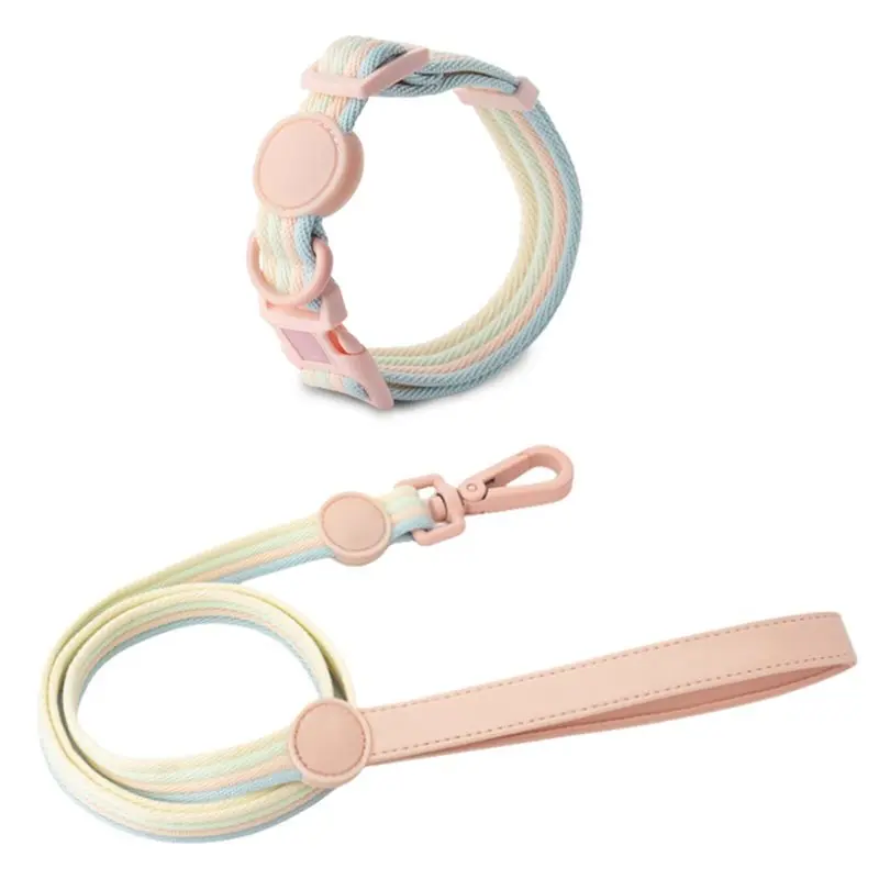 

AA76-Dog Collar And Leash Set Adjustable Pet Collar For Small Medium Dogs Fashionable Dog Supplies