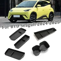 Caja de almacenamiento para coche BYD Seagull 2025, soporte para vasos, organizador de pantalla trasera, alfombrilla de carga inalámbrica, reposabrazos trasero, 1 ud.