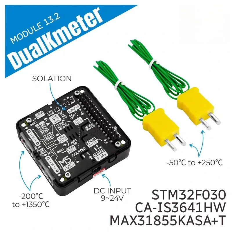 Official M5Stack Module 13.2 Dual K-type Thermocouple Temperature Measurement Module