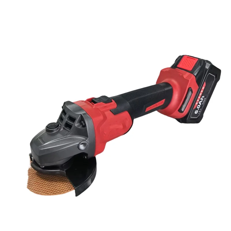 High-Power Cordless Angle Grinder Polishing Machine with Rechargeable Battery Industrial Hand-Held Design and Polishing Wheel