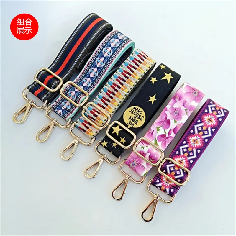 

Ethnic Style Pattern Bag Strap Backpack Accessories 3.8cm Long Shoulder Belt Women's Bag Single Shoulder Replacement