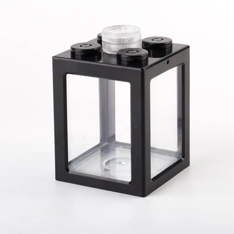 Acrylic Desktop Aquarium Mini Water-Free Plastic Tank for Betta Shrimp Jellyfish - Portable Glass-Like Aquarium for Home Decor