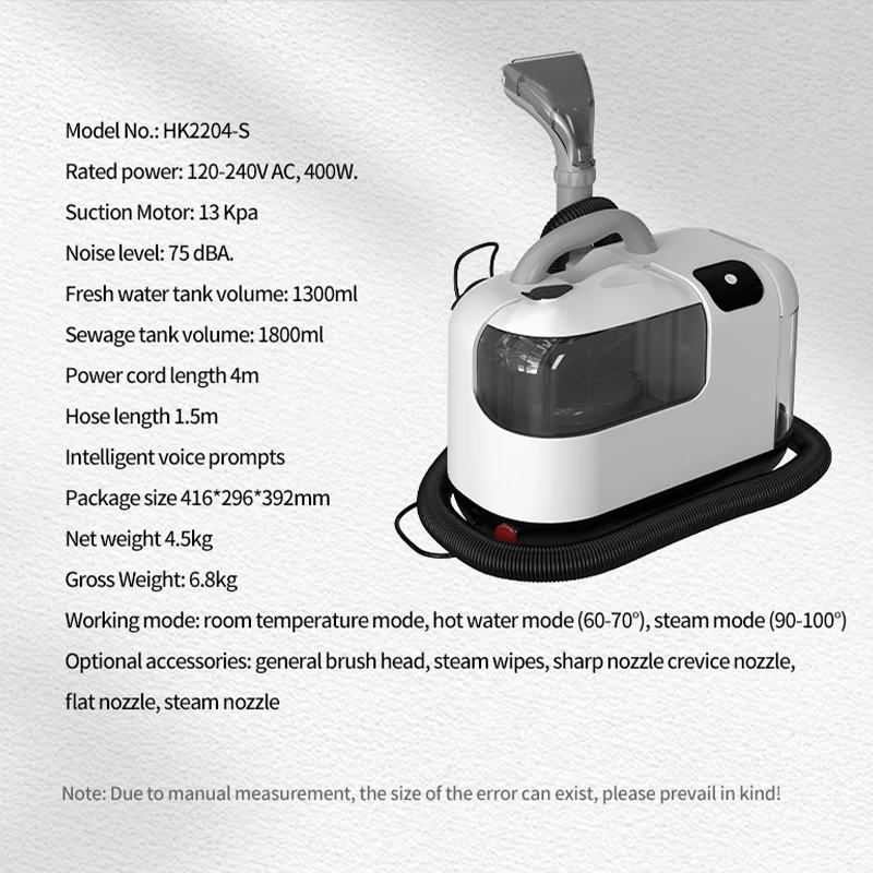 Dry Wet Vacuum Cleaner Household Steam Vacuum Cleaner Carpet Sofa Curtain Portable Steam Cleaning Equipment