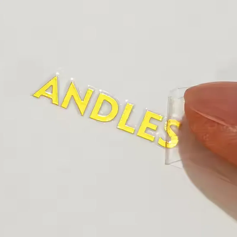 50 PCS Custom Gold DTF Transfer Sticker Company Logo Wedding Bottles Packing Bag Box Personalized Transfer Stickers