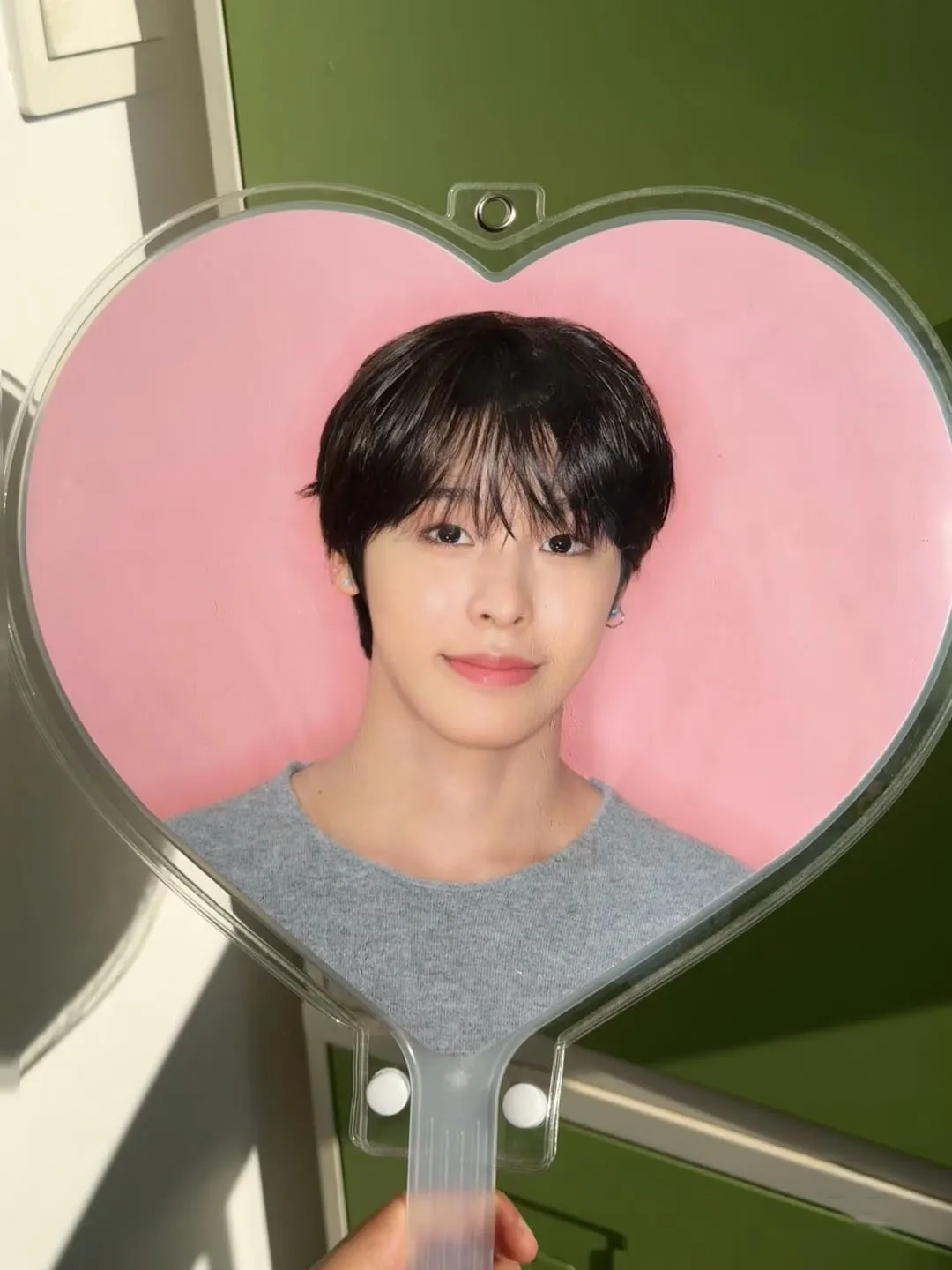 Custom Big Heart Fan Picket Kpop Event Anniversary Including  Transparent Prote Coverctive