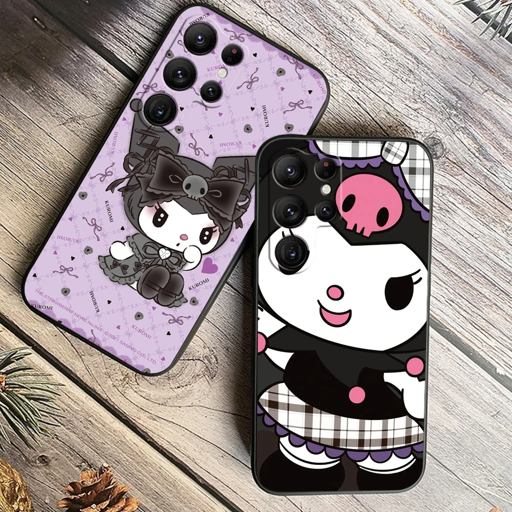 Sanrio Kuromi Melody Exquisite For Samsung Galaxy S24 S23 S22 S21 S20 FE S10 S10E Plus Ultra Pro Lite 5G Black Funda Phone Case