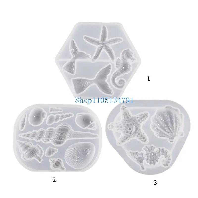 قالب سيليكون لصب الراتنج بطول 98 كجم، قالب قلادة على شكل سلسلة مفاتيح على شكل نجم البحر للهالوين