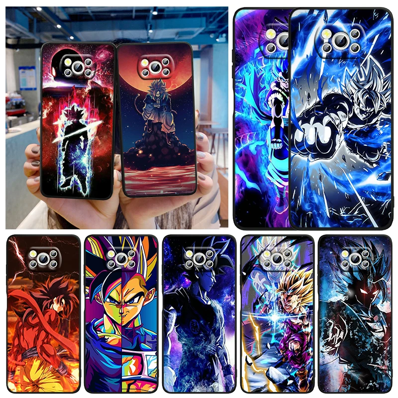 G-Goku D-Dragon Ball Z Anime For Xiaomi Mi Poco F5 F4 F3 F2 X5 X4 X3 M6 M5 M5S M4 M3 C40 Pro GT NFC 5G Black Phone Case Cover