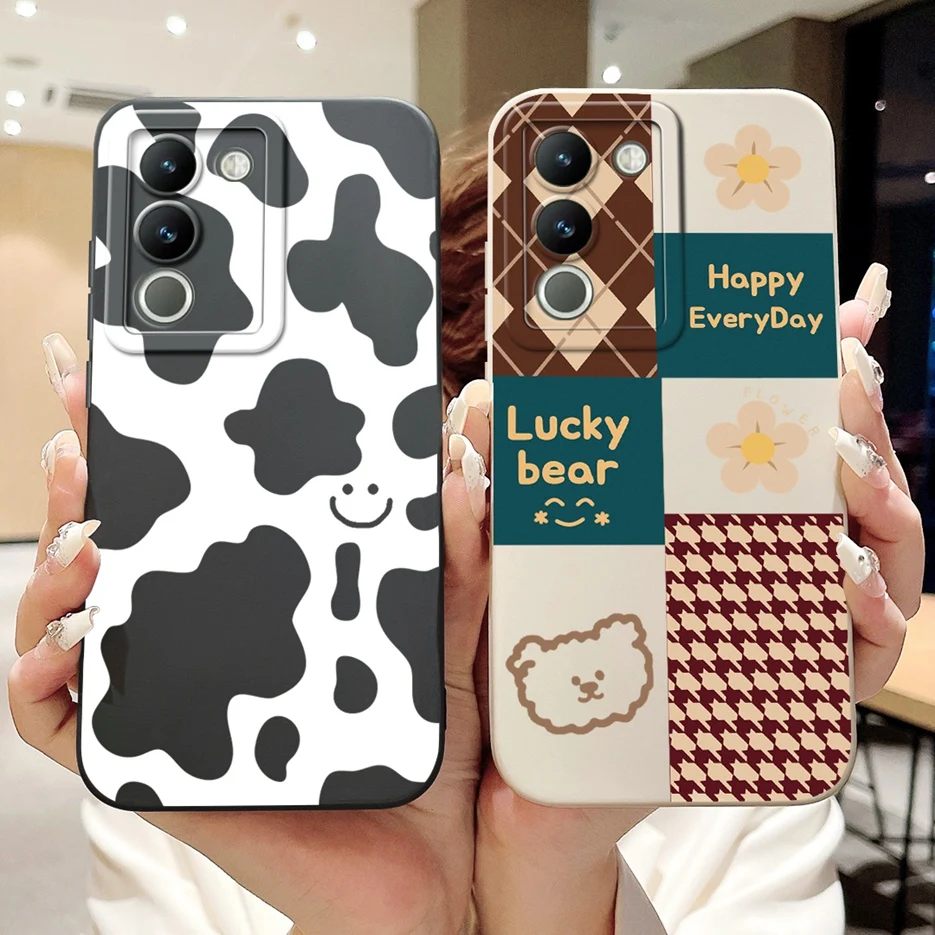 For Vivo Y200 5G Case V2307 Luxury Candy Painted Cover Shockproof Phone Case For Vivo Y200e V2336 VivoY200 Soft TPU Fundas Coque