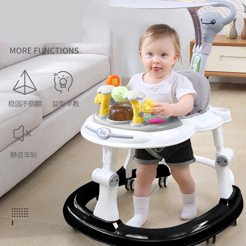 Multi-Function Anti-Rollover Foldable with Music Baby Walker   with Wheels Child Walking Assistant Hand Push Stroller