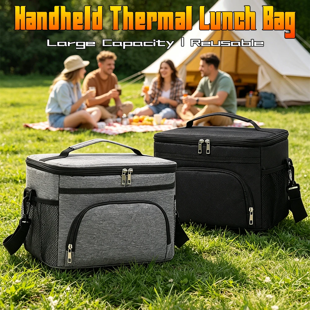 Food Storage Bags Reusable - Przenośna, izolowana torba na lunch o