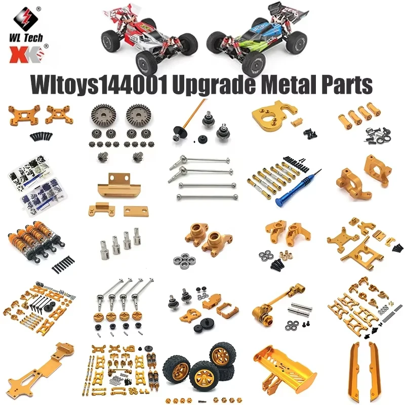 

Wltoys 144001 124016 124017 124019 Комплект обновлений корпуса, стойка, хвостовой бампер, центральный приводной вал, волновая коробка, металлические детали для шин