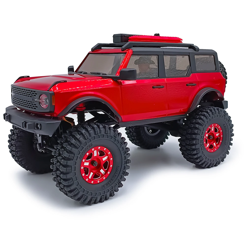 AXSPEED 4 szt. Metalowy Beadlock felgi + 58mm gumowe opony do TRX-4M Bronco 1/18 osiowy SCX24 1/24 RC Model ciężarówki