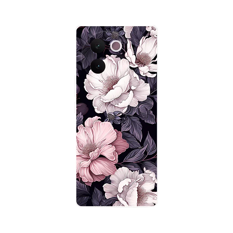 For Vivo V30e 5G Case Flowers Wolf Soft Silicone Phone Cover for Vivo V30e	V2339 6.78