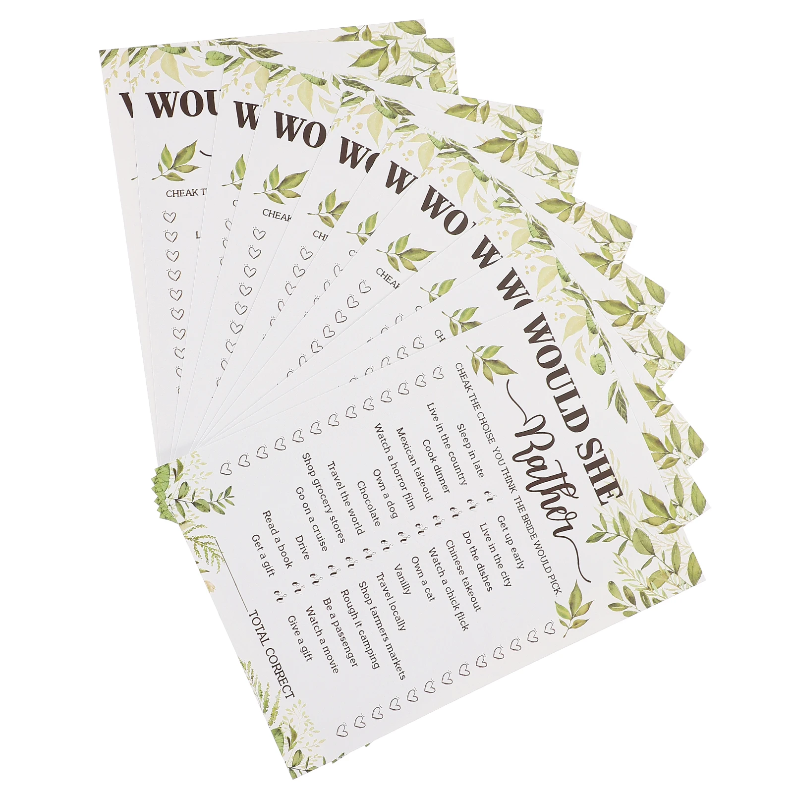 

10 Pcs Wedding Game Card Bachelorette Games Bridal Party Cards Weddning for Woman Lovers