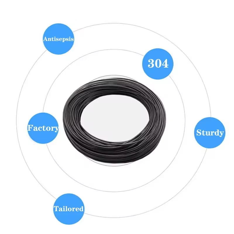 Picture 5: 5/10/20/50M 304 Stainless Steel Wire Rope, Black PVC Coated Rope, 7X7 Steel Cable Can Be Matched With Any Rigging