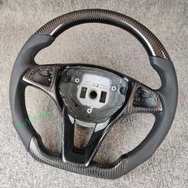 For Mercedes-benz W204 W205 W212 W218 W253 C205 C200L GLC GLE 100% Real Carbon Fiber Steering Wheel