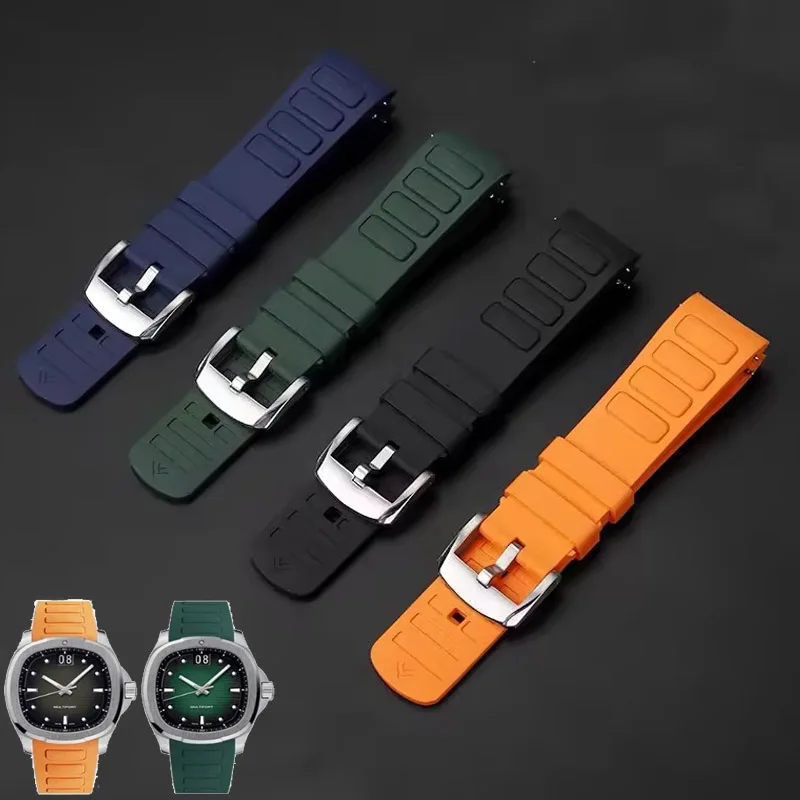 الأصلي منحني الرجال حزام ساعة مطاطي ل ميدو جديد Multifort TV M049.526 الرياضة حزام الساعات الإفراج السريع الأخضر الأزرق حزام سيليكون