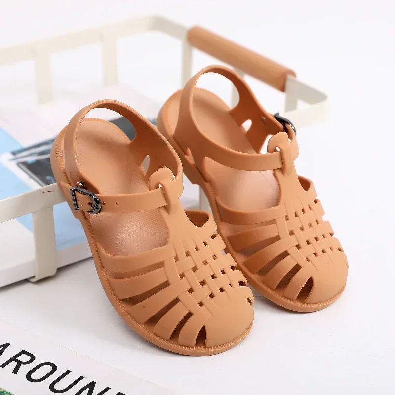 2024 Zomer Jelly Schoenen Kinderen Sandalen Baby Meisjes Peuter Zachte antislip Prinses Candy Jelly Strand Schoenen Casual Romeinse Slippers