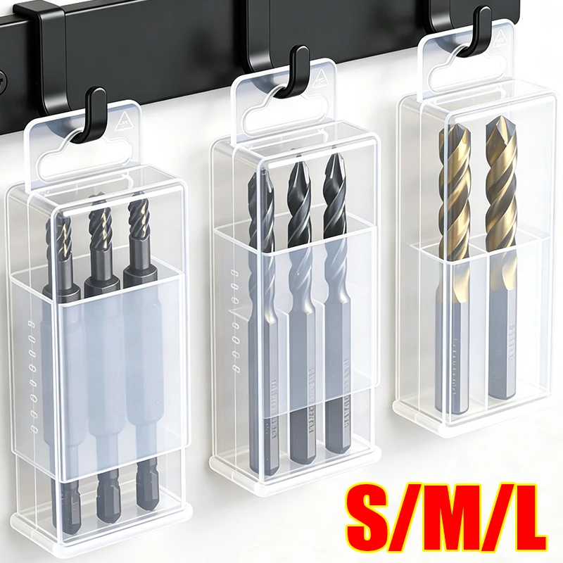 

Transparent Plastic Storage Case Drill Milling Cutter Boxes Rectangular Telescopic Box Twist Drill Box Tap Accessories Tools