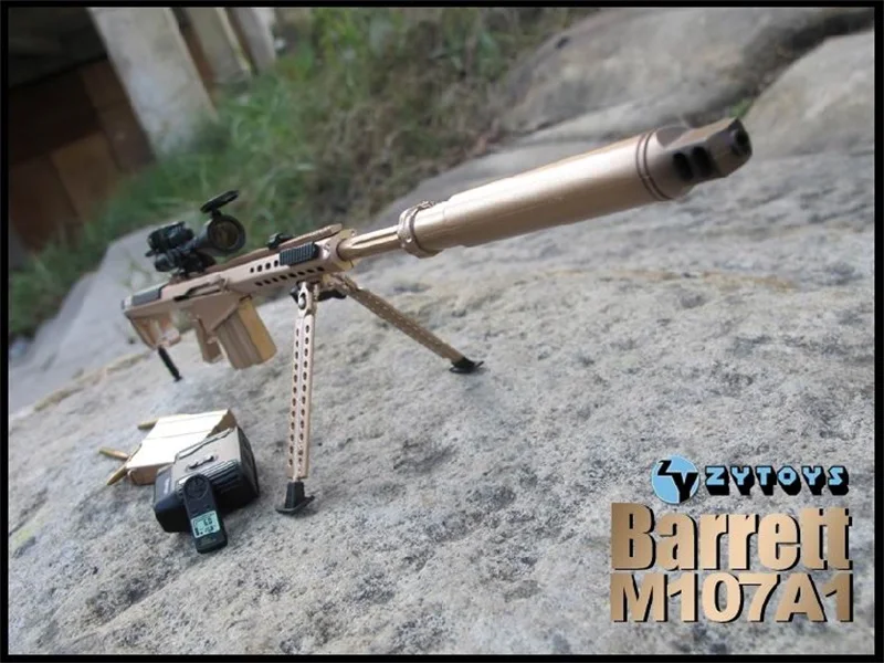 

ZYToys 1/6th War Battle Barrett M107A1 Model PVC Material 4 Models Can't Be Fired For Doll Figures Scene Component