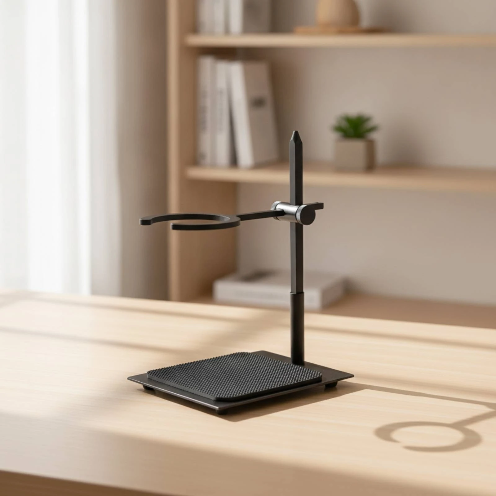 support-en-fer-avec-support-circulaire-support-metallique-industriel-avec-bras-reglable-robuste-pour-table-bureau