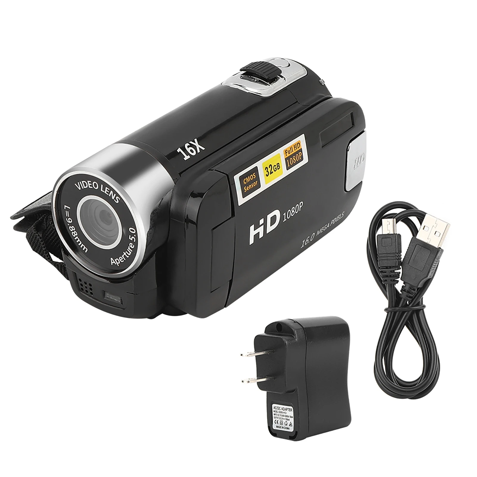 DH‑90 16X Digital Zoom 2.7 Inch Colourful Display Screen High Definition Camera Image Video Shooting Camcorder