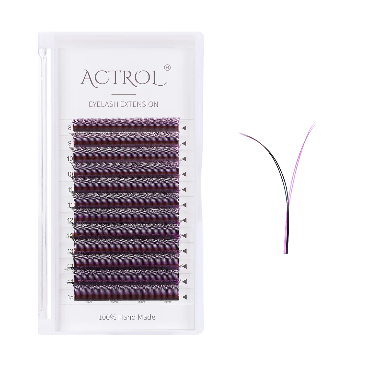 ACTROL  YY Shape Ombre Color Eyelashes Extension Two Tip Lashes C/D Curl Natural Eyelashes Colored Lashes Y Blue Purple Eyelash