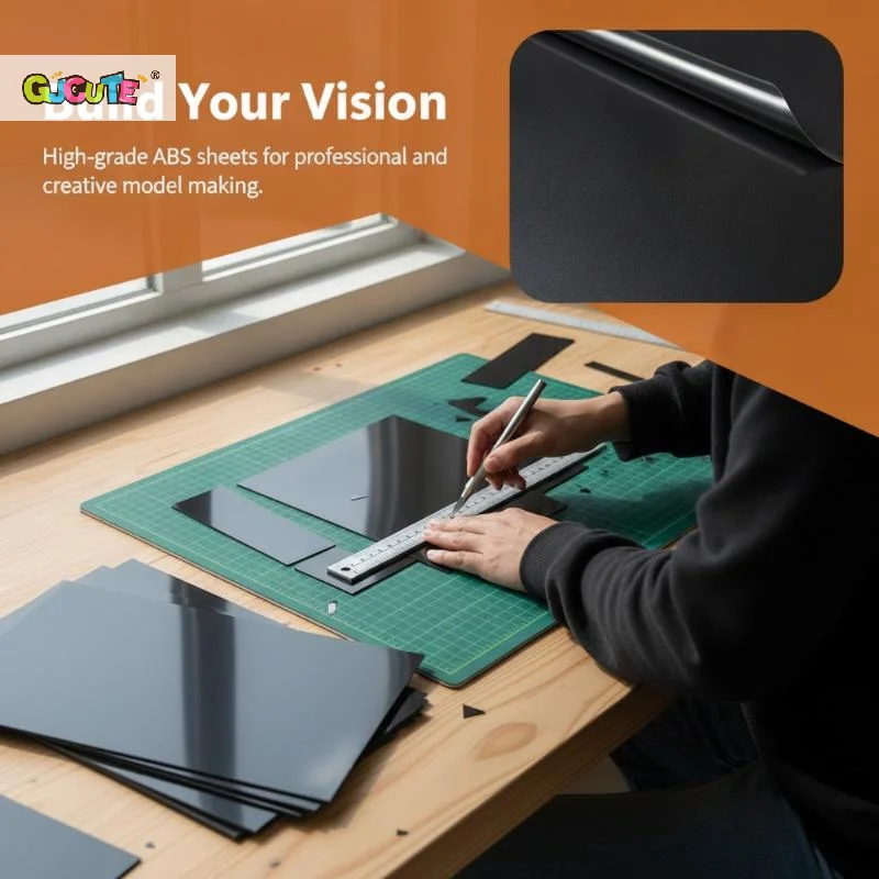 1Pcs ABS Plastic Sheet Black Board 1mm 2mm Black Rigid Thermoplastic Board For Signs Crafts DIY Projects