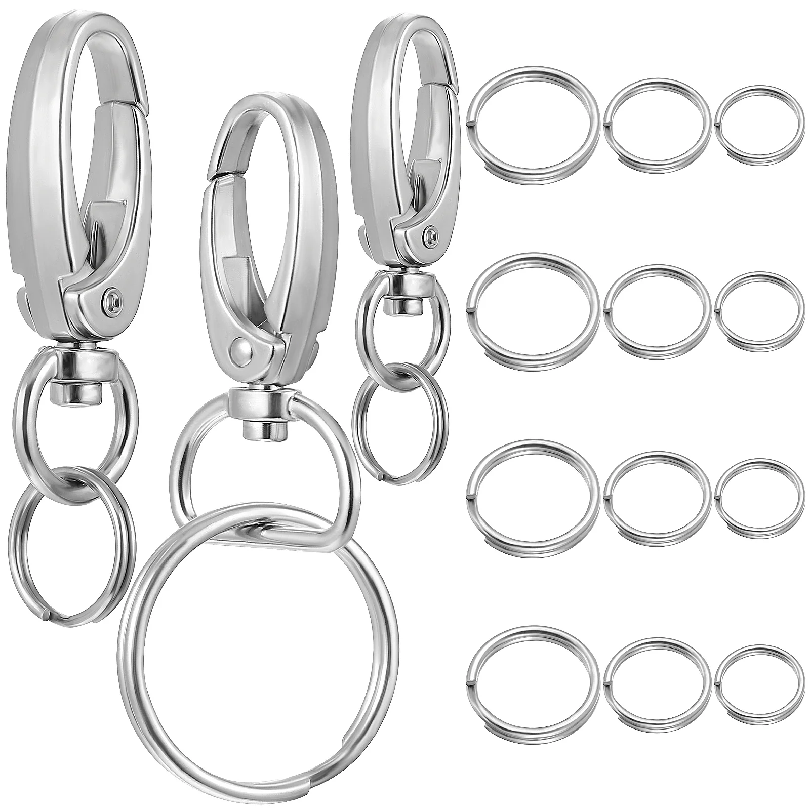 Dog Button Pet Id Name Tag Holder Clip Small Collars Clips Stainless Steel with Rings Holders