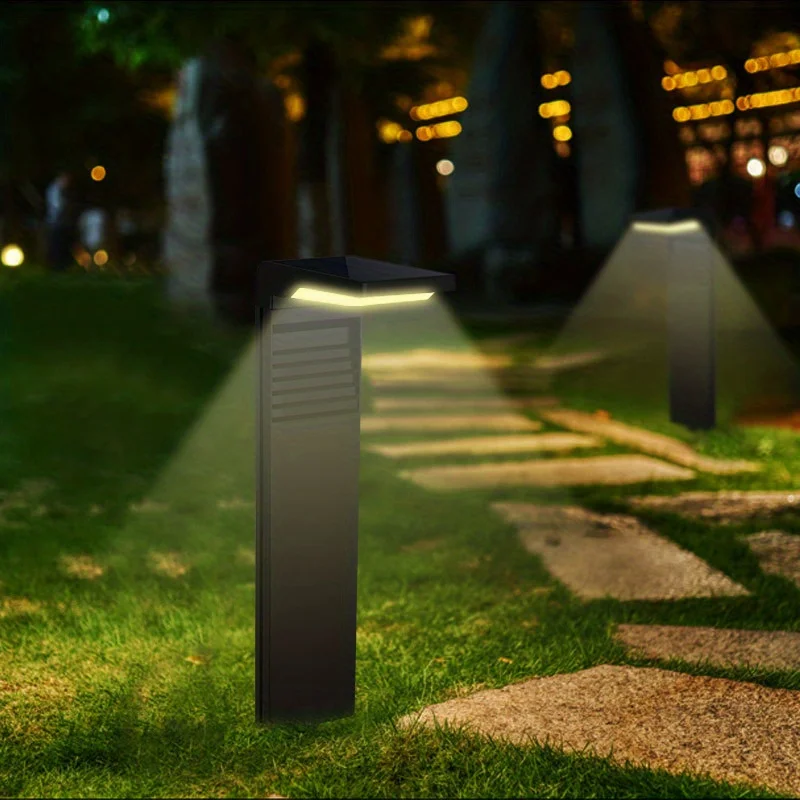 Solar Powered Waterproof LED Light Outdoor Pathway Landscape Bollard Solar Lawn Lights For Yard Walkway Solar Garden Light