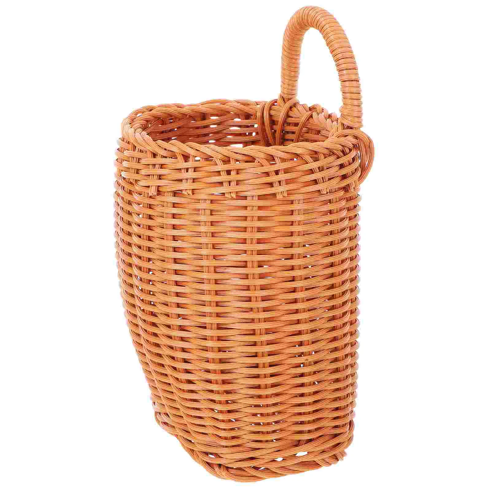 

Hanging Basket Front of Door Woven Storage Baskets Bathroom Display Kitchen Decorative Organizer Pp Plastic Child Cube