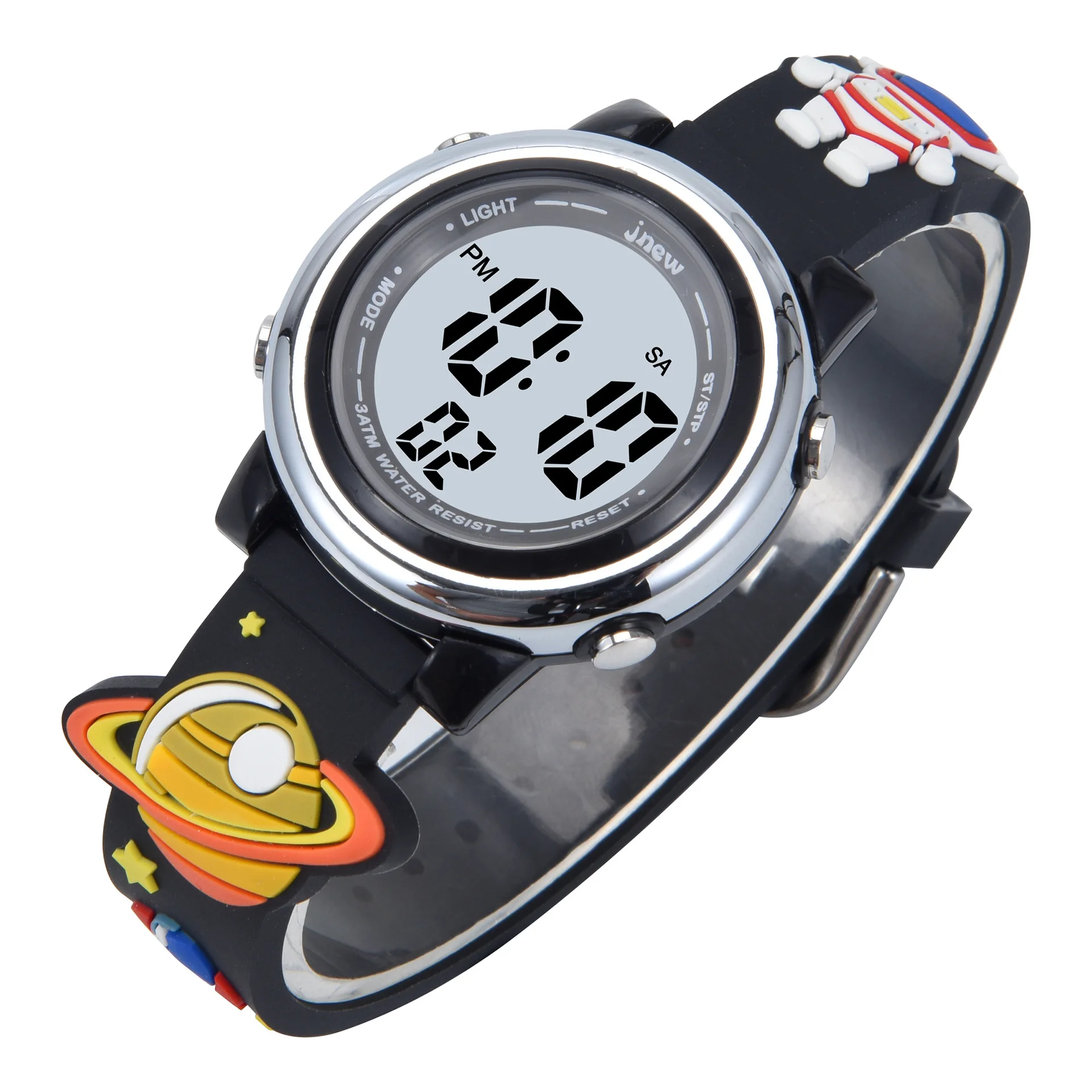 UTHAI C11 Children's Electronic Watch Waterproof Alarm Clock Kids Boy Student Multi-functional Cartoon Sports Astronaut Planet