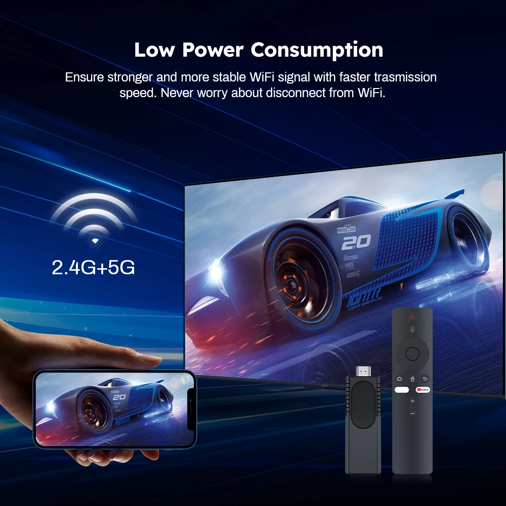 2025 U8 TV Stick 2GB/16GB Android 10.0 TV Box HDR H313 Wifi BT5 smart TV 2.4G 5G 4K HD smart TV BOX Voice Remote Set TOP Box