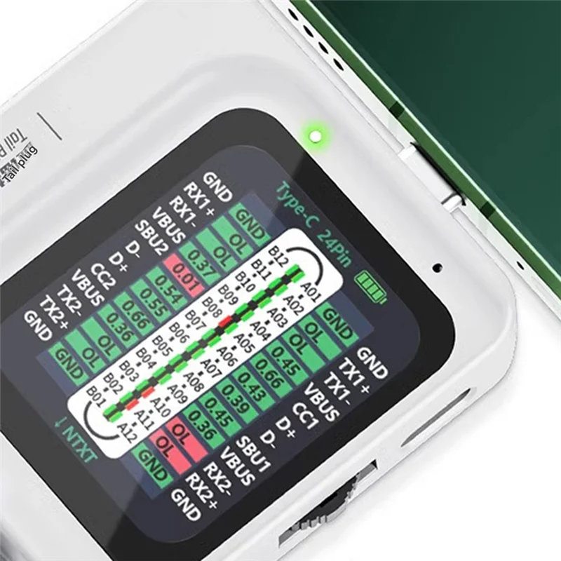 Plugue traseiro para celular A13E-TNS360 abrangente 30V-5A Detecção de digitalização automática 3 em 1 para IOS TEYE-C