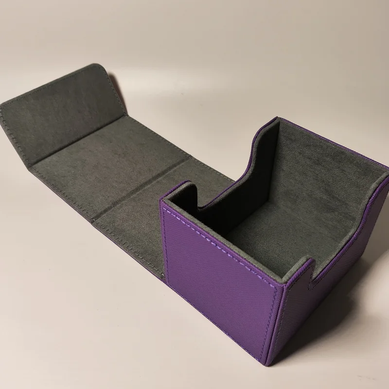 Gengar PTCG DIY lederen kaartdoos met grote capaciteit, verdikte anime-gamecollectiekaartopbergdoos 100+