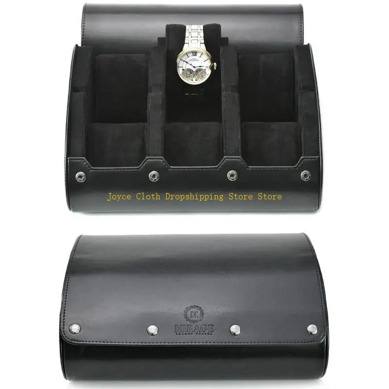 

Watch Box 6 Grids Leather Storage Boxes for Mechanical Wrist Watch Packaging Multifunction Gift Box for Women Men Travel 10CD