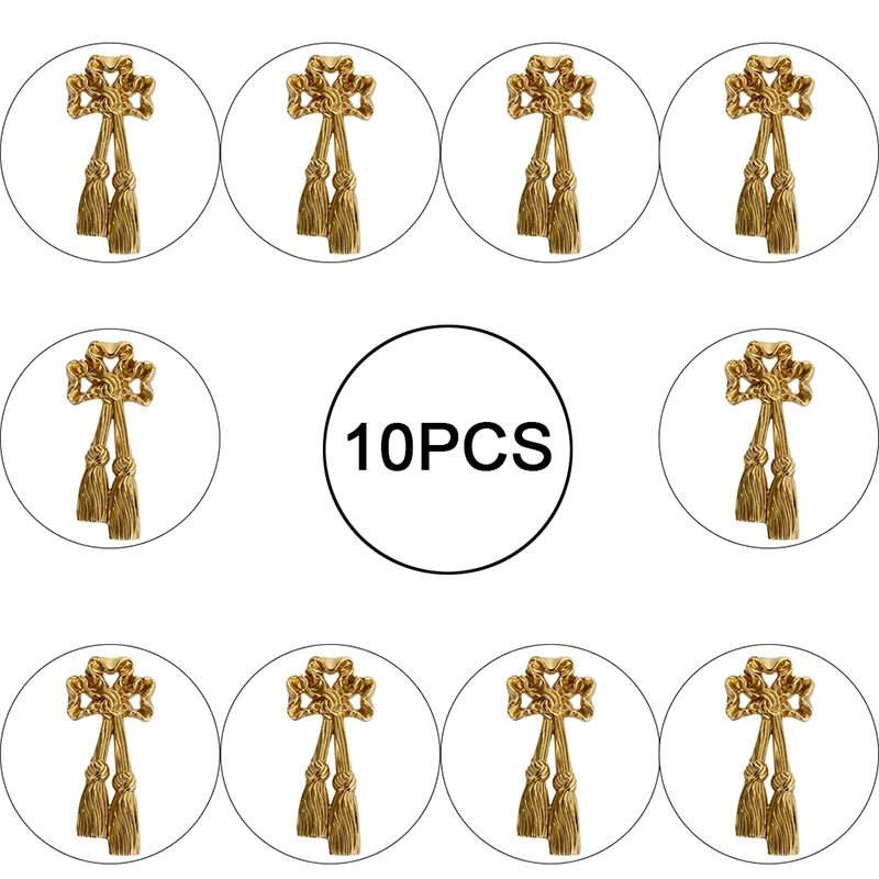 

NEW 10PCS Solid Brass French Bowknot Furniture Pulls Handles Drawer Knobs Cupboard Wardrobe Closet Dresser TV Wine Cabinet Pulls
