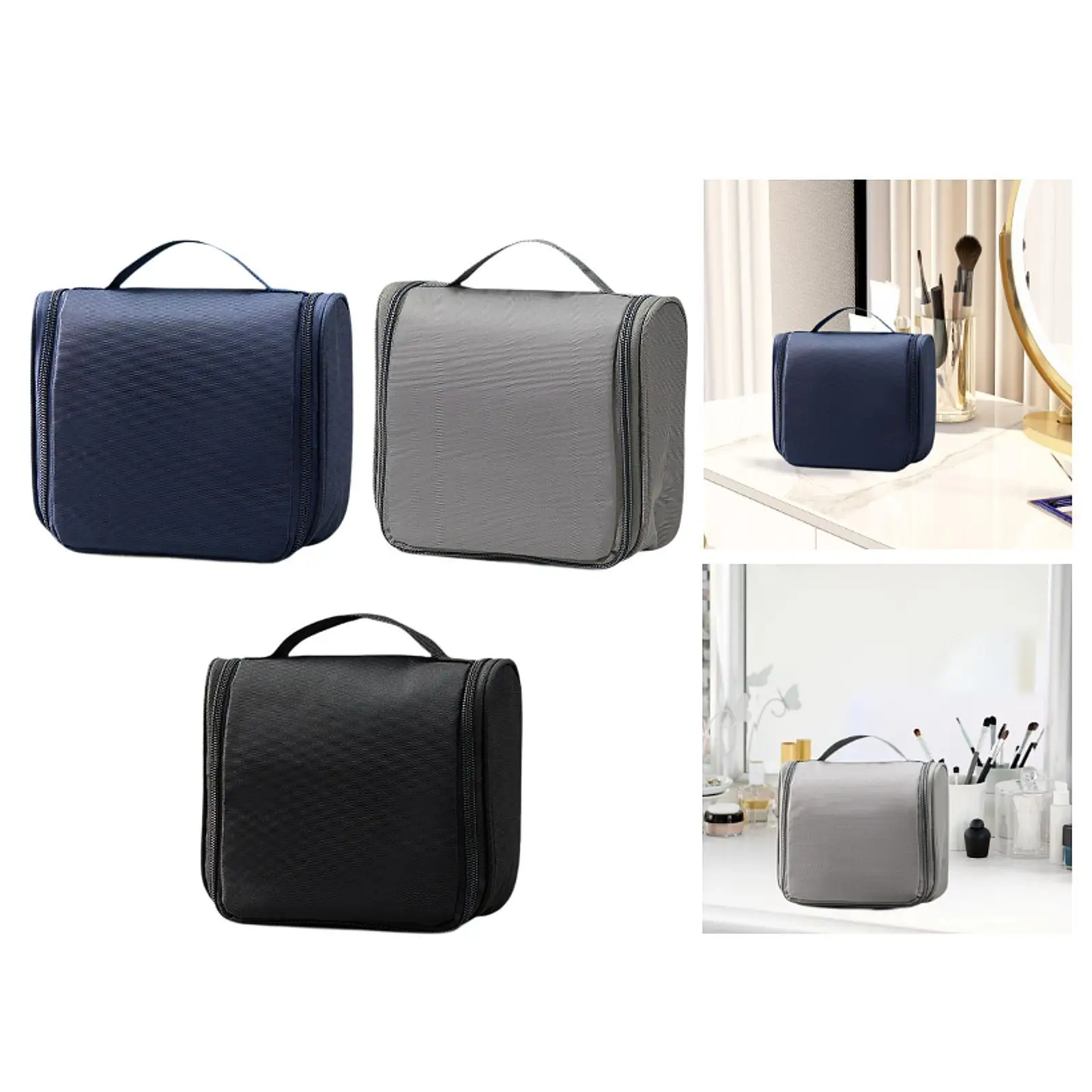 Travel Wash Pouch Cosmetic Case Space-saving Compact Wear Resistant Toiletry Organizer Wash Bag for Hiking Travel Accessories